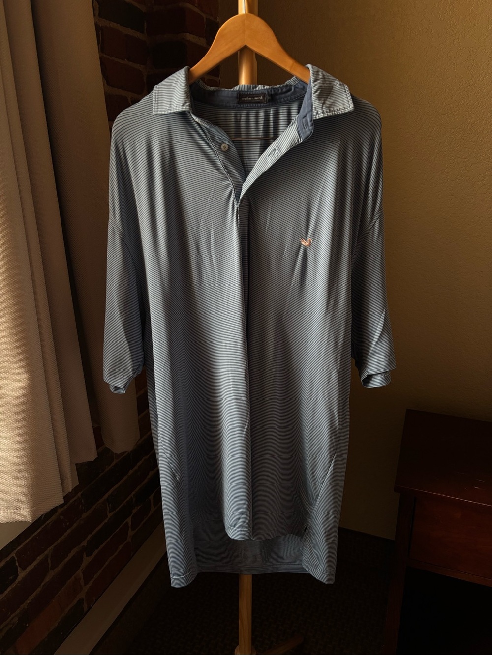 Southern Marsh Light Blue Striped Men’s Shirt Jacket Size 2X